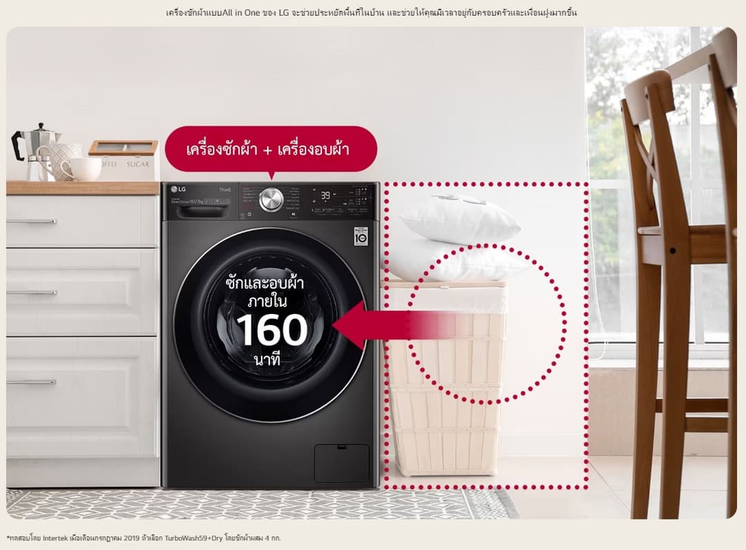 LG เครื่องซักผ้าฝาหน้า รุ่น FV1409H4W ซัก 9 กก. อบ 5 กก. สีขาว ระบบ AI DD ประสิทธิภาพถนอมผ้าอัจฉริยะ ประหยัดพื้นที่ครบจบในเครื่องเดียว https://lnwchill.com