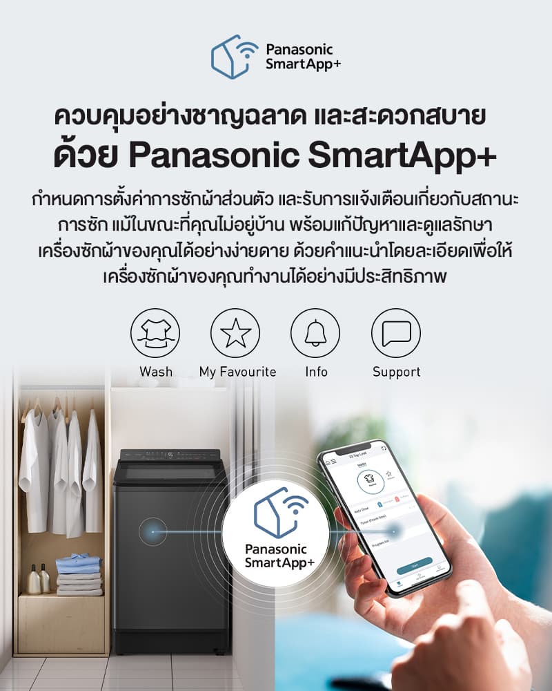 Panasonic รุ่น NA-FD180W3BC เครื่องซักผ้าฝาบน 18 กก. AI Smart Wash AutoDose StainMaster+ ระบบไอน้ำกำจัดแบคทีเรีย ซักสะอาดอัจฉริยะเพื่อสุขอนามัยที่ดีเยี่ยม https://lnwchill.com