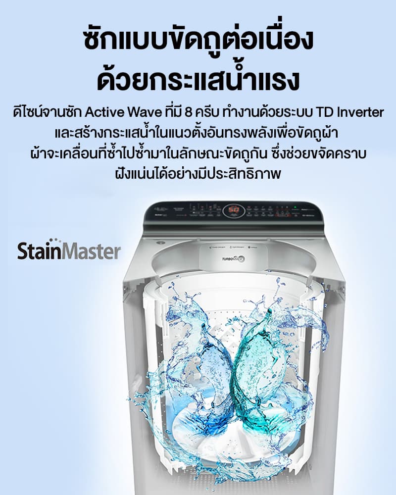 Panasonic NA-F15AR1HRC เครื่องซักผ้าฝาบน 15 กก Active Foam StainMaster ขจัดคราบฝังลึก ฝากว้างหยิบผ้าสะดวกสะอาดถนอมผ้า https://lnwchill.com