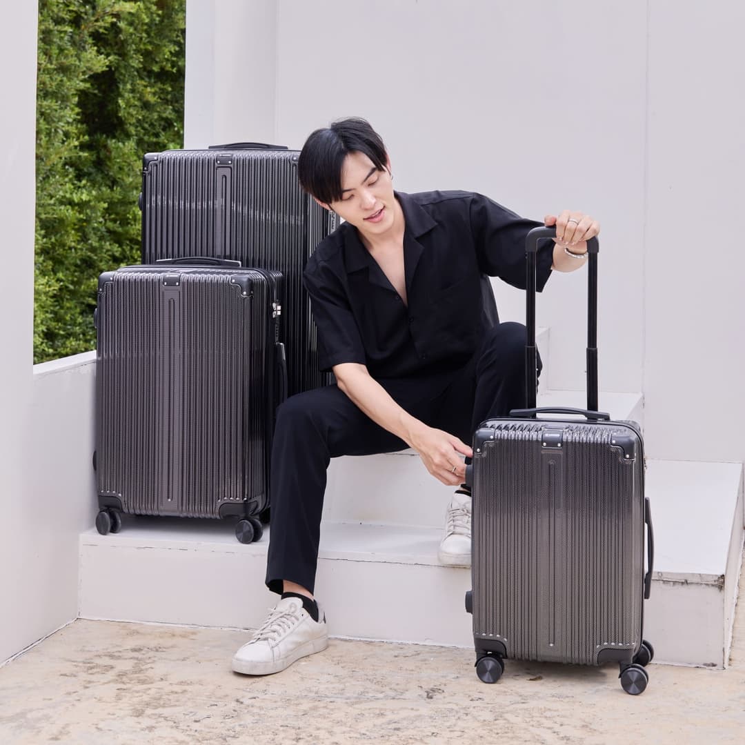 SUISSEWIN กระเป๋าเดินทางล้อลาก รุ่น T060 วัสดุ ABS+PC แข็งแกร่ง ทนทาน ขนาด 20-24-28 นิ้ว https://lnwchill.com