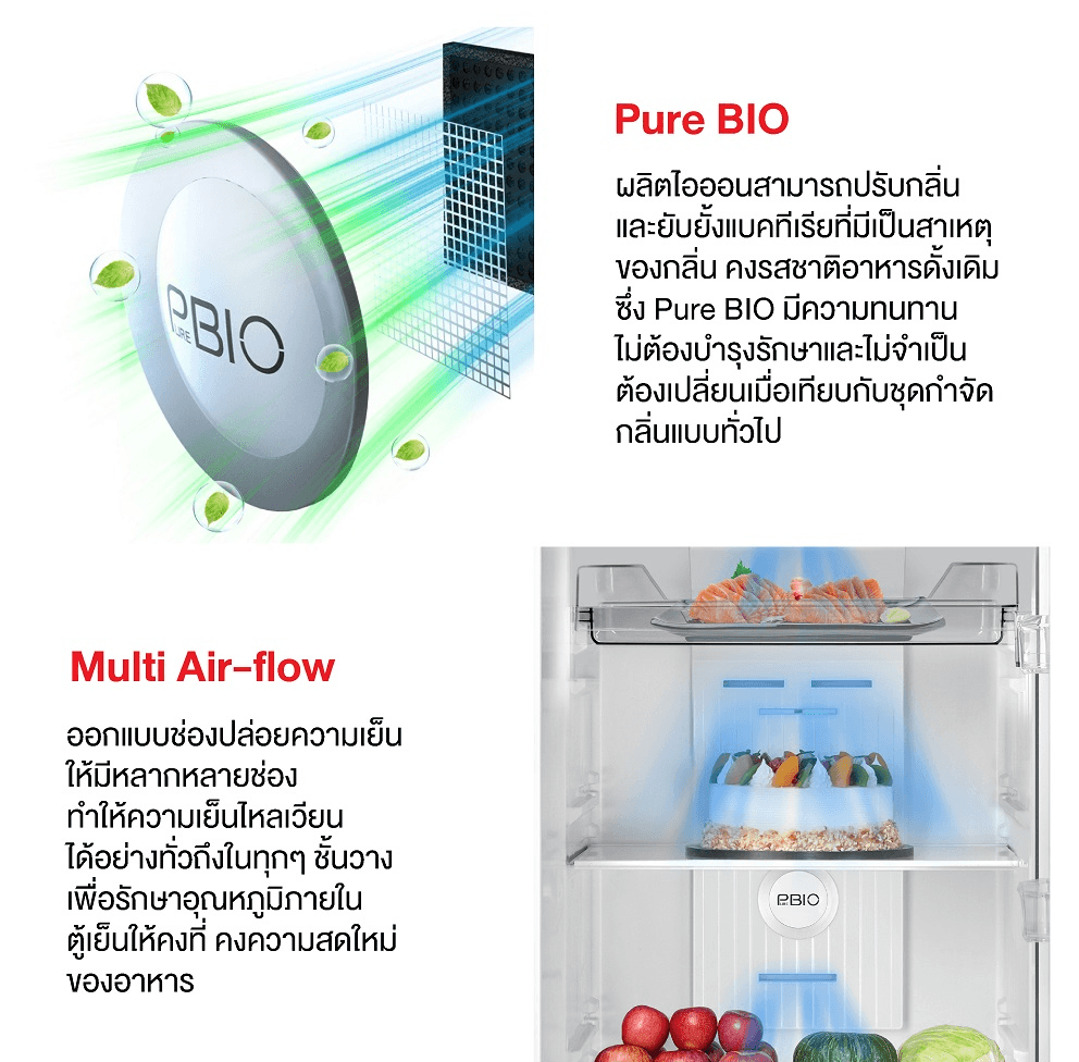 TOSHIBA GR-RT412WE-PMT(52) ตู้เย็น 2 ประตู 11 คิว Origin Inverter ระบบ Pure BIO กำจัดกลิ่น เย็นทั่วถึง อาหารสดใหม่ยาวนาน https://lnwchill.com