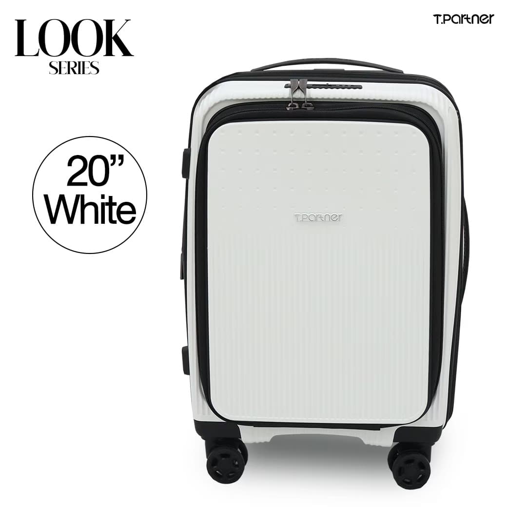 Tpartner รุ่น LOOK SERIES กระเป๋าเดินทางเฟรมซิปเปิดหน้า วัสดุ PP 100% น้ำหนักเบา พร้อมซิปขยายข้าง เพิ่มความจุได้ 25% https://lnwchill.com