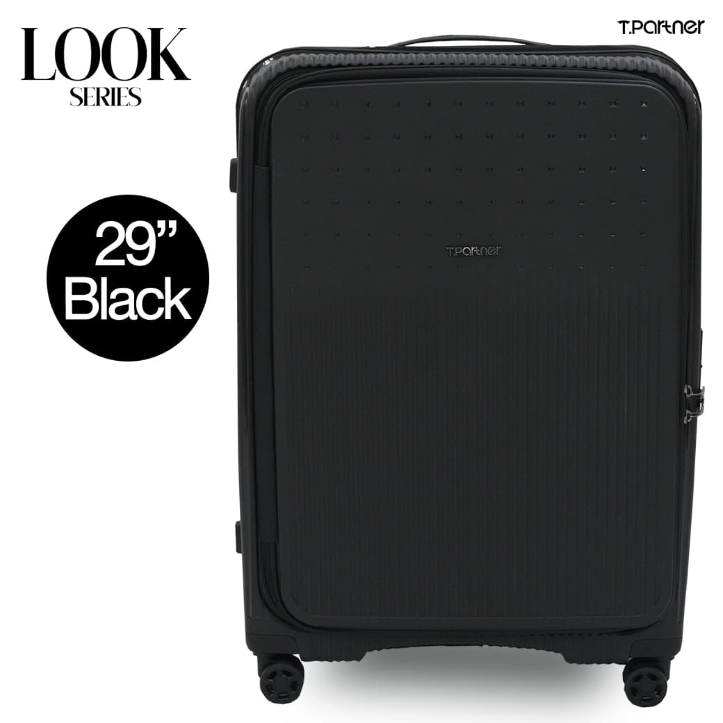 Tpartner รุ่น LOOK SERIES กระเป๋าเดินทางเฟรมซิปเปิดหน้า วัสดุ PP 100% น้ำหนักเบา พร้อมซิปขยายข้าง เพิ่มความจุได้ 25% https://lnwchill.com