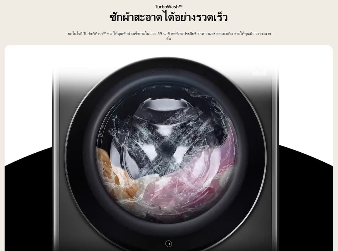 LG เครื่องซักผ้าฝาหน้า รุ่น FV1409H4W ซัก 9 กก. อบ 5 กก. สีขาว ระบบ AI DD ประสิทธิภาพถนอมผ้าอัจฉริยะ ประหยัดพื้นที่ครบจบในเครื่องเดียว https://lnwchill.com