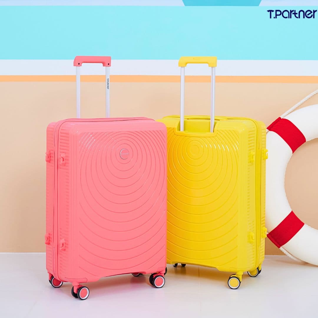 Tpartner รุ่น Sunny Series กระเป๋าเดินทางเฟรมซิป HS PP100% นวัตกรรม Heat Stabilizer เพิ่มความทนทาน สีสันสดใส ดีไซน์โดดเด่น ปกป้องสัมภาระด้วยซิป 2 ชั้น https://lnwchill.com
