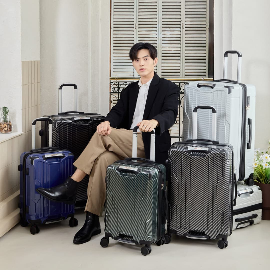 Suissewin รุ่น W90 กระเป๋าเดินทางล้อลาก PC 100% TSA Lock ดีไซน์หรูหรา เฟรมซิปคู่ ทนทาน แข็งแรง พร้อมสำหรับการเดินทางรอบโลก https://lnwchill.com