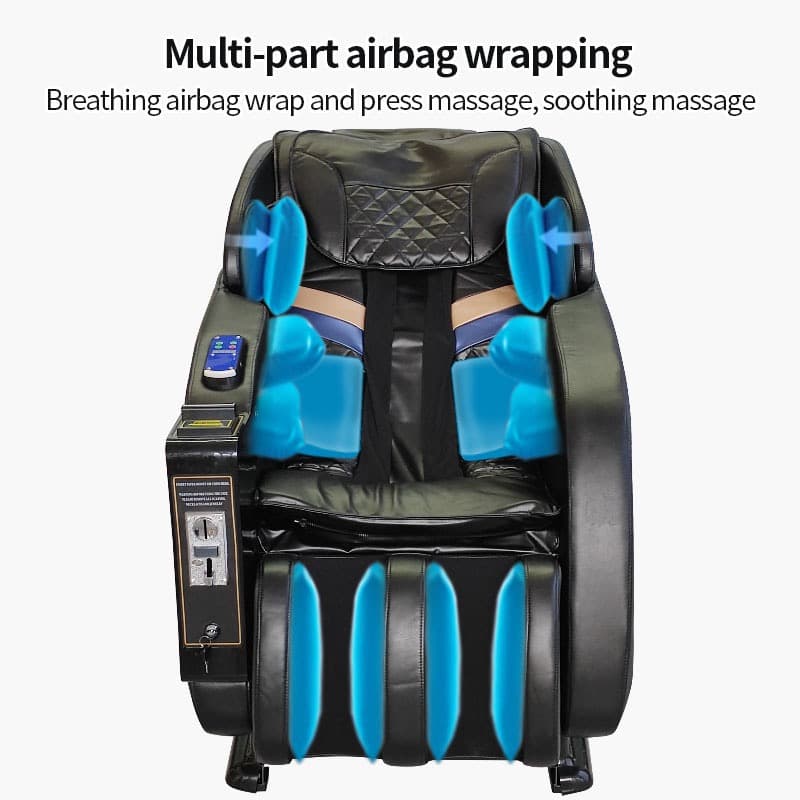 OSAM รุ่น QR-COMMERCIAL-SL เก้าอี้นวดไฟฟ้าเชิงพาณิชย์ระบบ SL-Track รองรับ QR Payment นวดครบวงจรเพื่อสุขภาพและความผ่อนคลายระดับพรีเมียม https://lnwchill.com