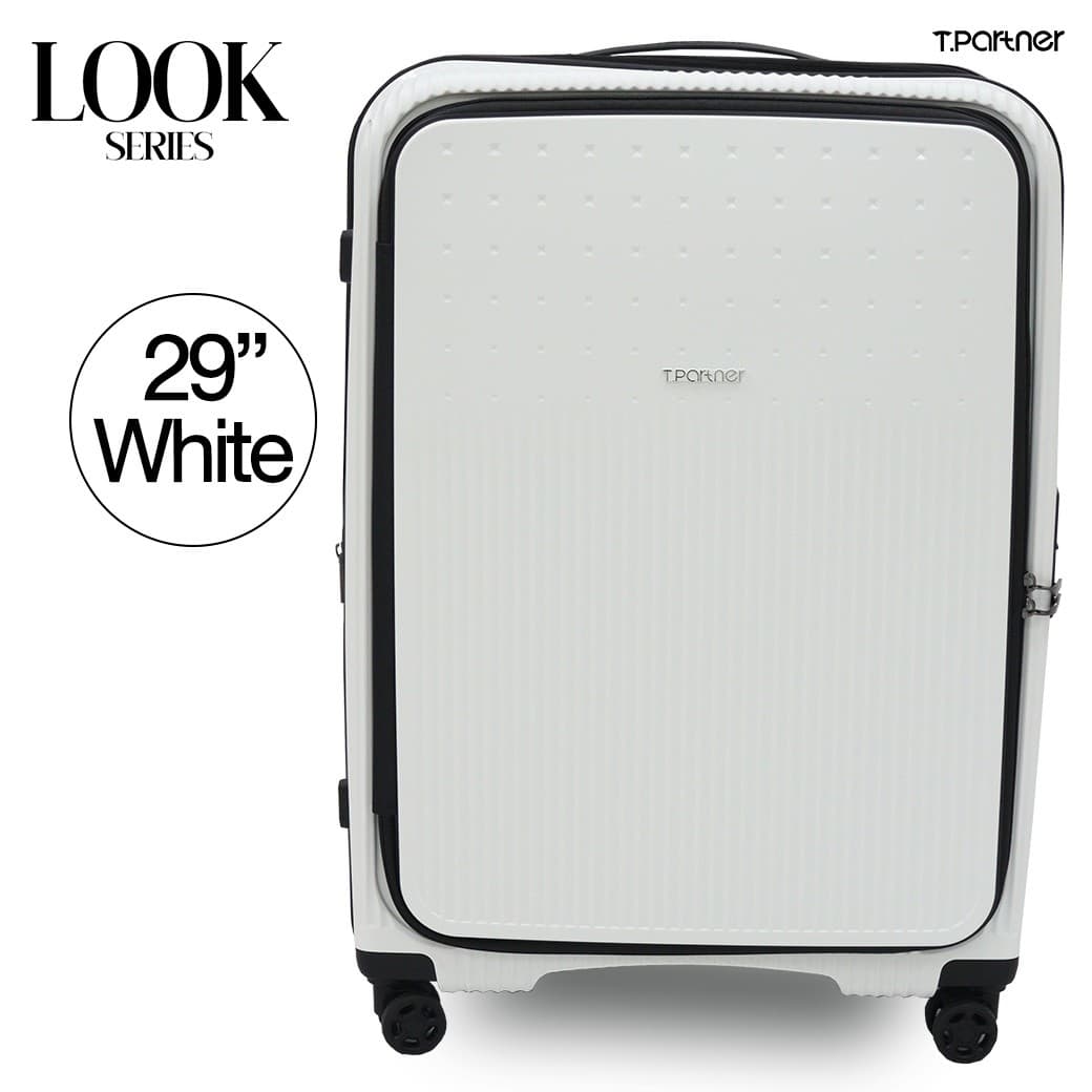 Tpartner รุ่น LOOK SERIES กระเป๋าเดินทางเฟรมซิปเปิดหน้า วัสดุ PP 100% น้ำหนักเบา พร้อมซิปขยายข้าง เพิ่มความจุได้ 25% https://lnwchill.com