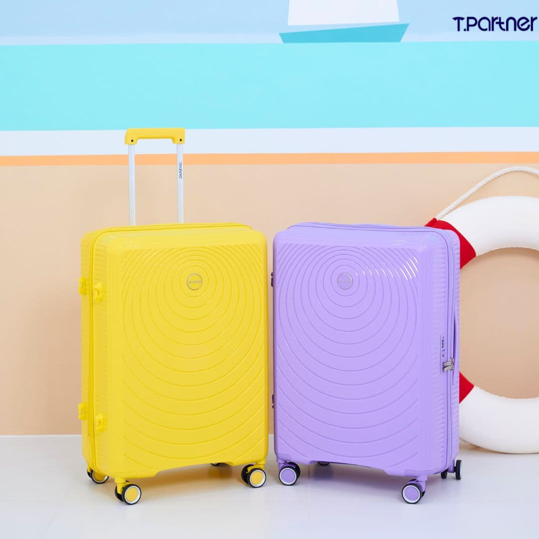 Tpartner รุ่น Sunny Series กระเป๋าเดินทางเฟรมซิป HS PP100% นวัตกรรม Heat Stabilizer เพิ่มความทนทาน สีสันสดใส ดีไซน์โดดเด่น ปกป้องสัมภาระด้วยซิป 2 ชั้น https://lnwchill.com