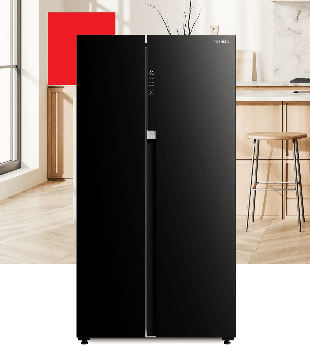 TOSHIBA GR-RS780WI-PGT(22) ตู้เย็น 2 ประตู Side by Side 20.6 คิว Inverter ดีไซน์หรู เชื่อมต่อสมาร์ทโฟน https://lnwchill.com