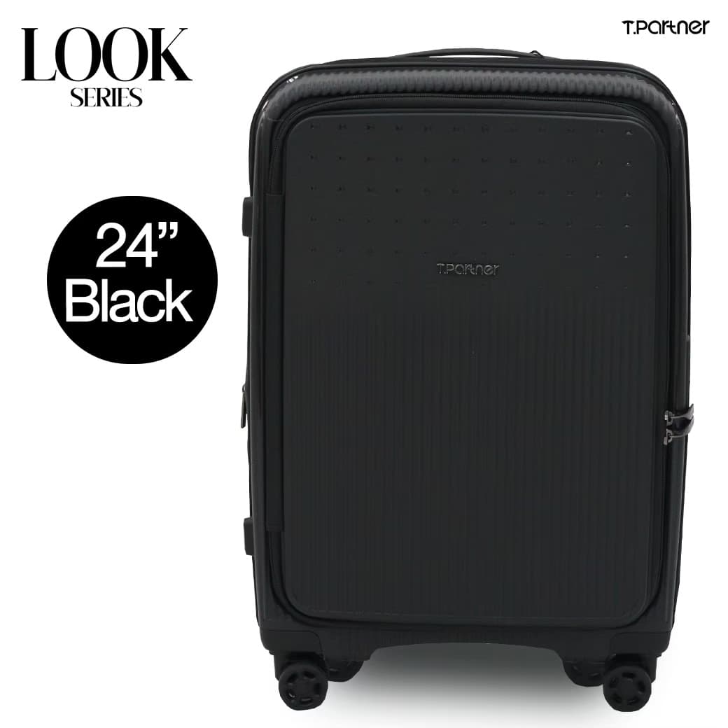 Tpartner รุ่น LOOK SERIES กระเป๋าเดินทางเฟรมซิปเปิดหน้า วัสดุ PP 100% น้ำหนักเบา พร้อมซิปขยายข้าง เพิ่มความจุได้ 25% https://lnwchill.com