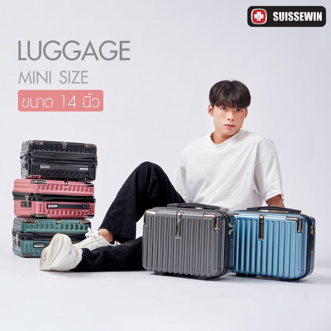 SWISSEWIN รุ่น X15 กระเป๋าเดินทางขนาดเล็ก 14 นิ้ว Mini Luggage แบบถือ คุณสมบัติกันกระแทกและน้ำหนักเบา https://lnwchill.com