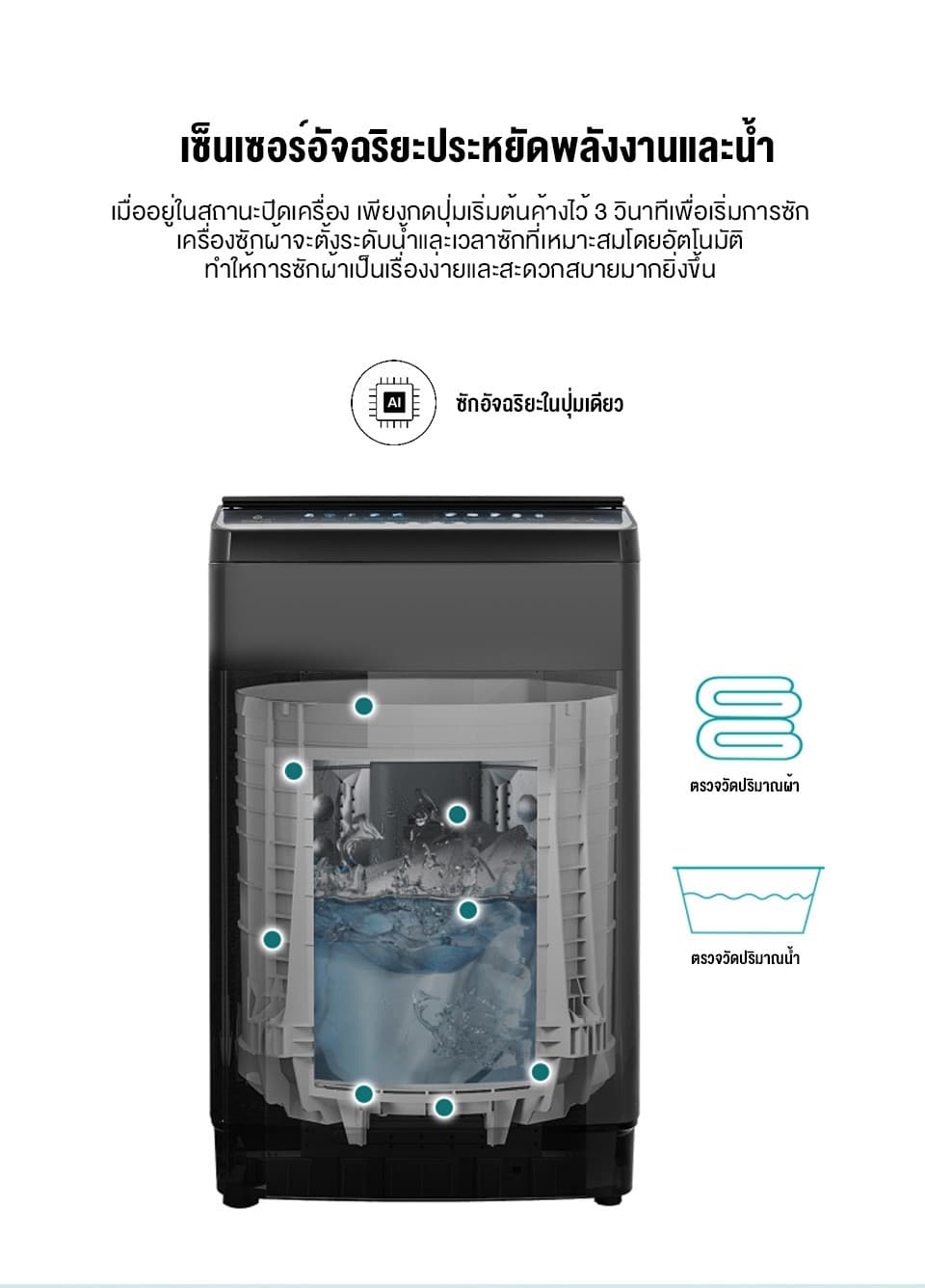 Hisense รุ่น WTJH1313UB เครื่องซักผ้าฝาบน 13 กก. สี Black ระบบ Bubble Clean และ Turbo พลังซักสะอาดลึกถนอมผ้า ประสิทธิภาพสูงเพื่อครอบครัวใหญ่ https://lnwchill.com