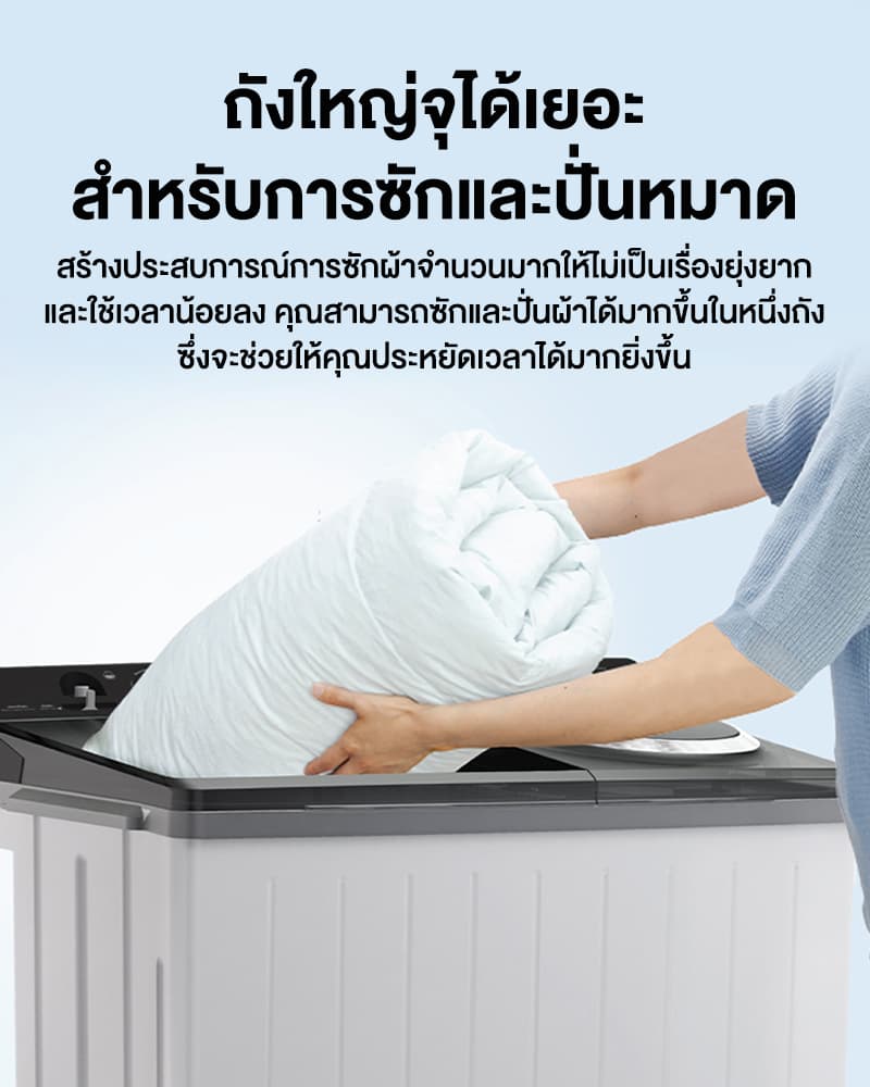 Panasonic รุ่น NA-W17XG1BRC เครื่องซักผ้าถังคู่ 17/13 kg Super Air Dry พลังปั่นหมาดสูง ซักสะอาดถนอมผ้าด้วยจานซัก 5 ครีบทนทานกันสนิมและรังสียูวี https://lnwchill.com