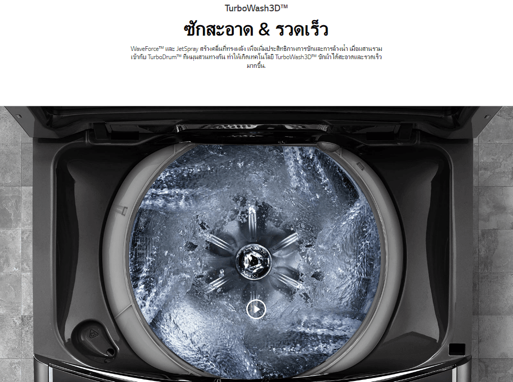 LG เครื่องซักผ้าฝาบน รุ่น T2515VBTM ความจุ 15 กก สีดำ ระบบ Smart Inverter ประหยัดพลังงาน ทำงานเงียบ ทนทาน ซักสะอาดถนอมผ้า https://lnwchill.com