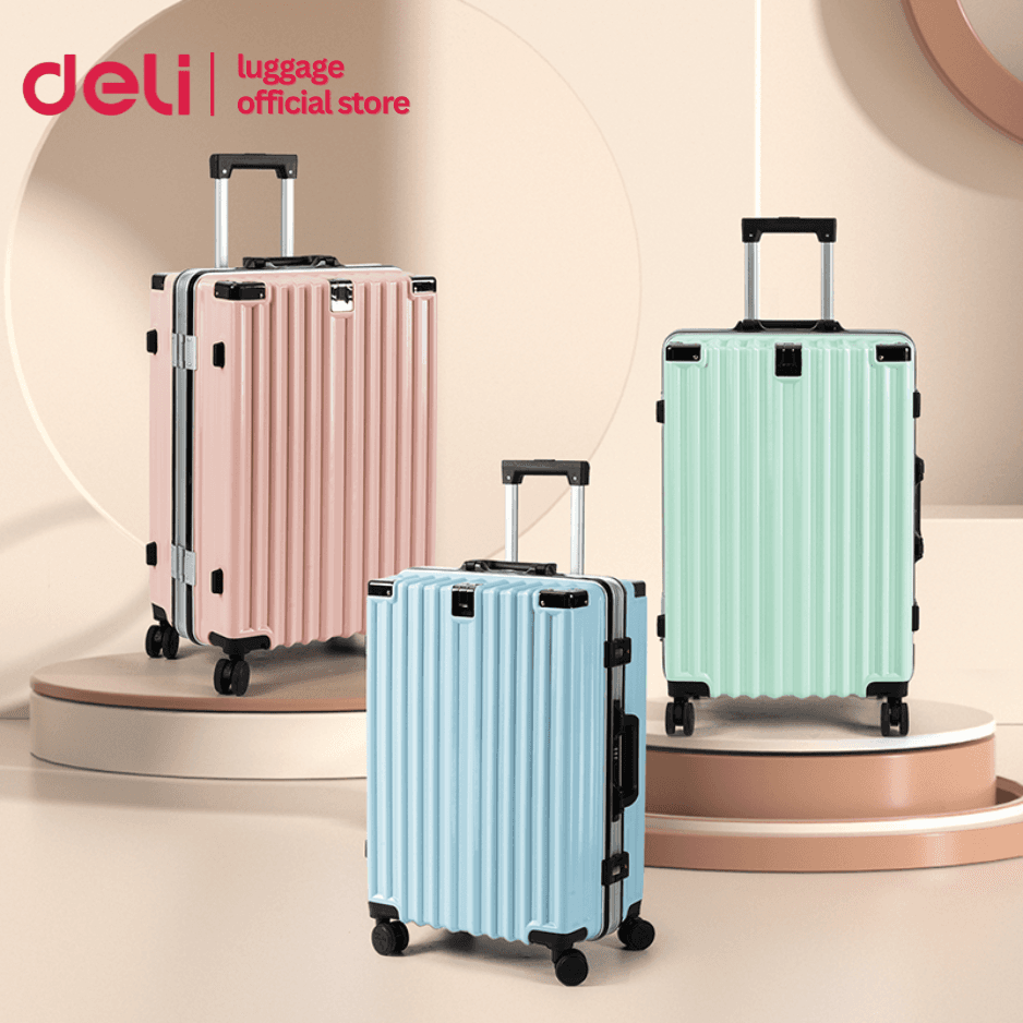 Deli รุ่น EH1045 กระเป๋าเดินทาง 20/24 นิ้ว วัสดุ ABS+PC แข็งแรงทนทาน ล้อลากหมุน 360 องศา ดีไซน์ทันสมัยสำหรับทุกการเดินทาง https://lnwchill.com