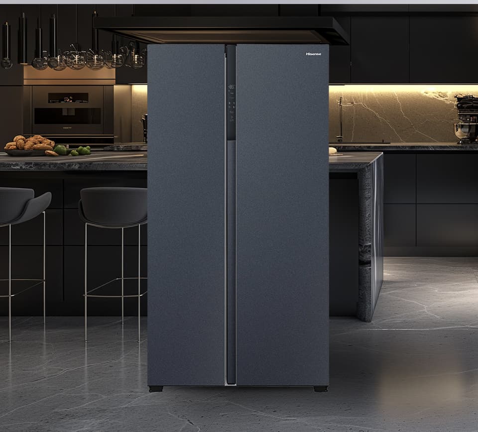 Hisense ERS558B ตู้เย็น 2 ประตู Side By Side 19.8Q 560 ลิตร ระบบ Multi Air Flow ดีไซน์หรูหรา จุใจสำหรับครอบครัวใหญ่ https://lnwchill.com