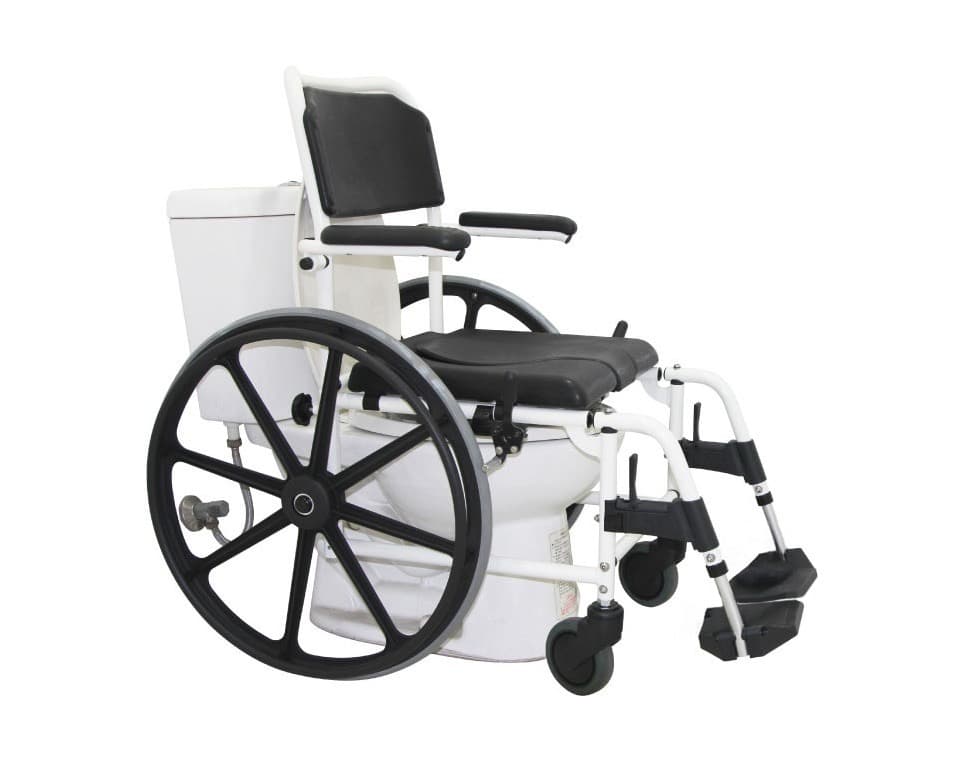 Synergy รุ่นเมอริท รถเข็นอาบน้ำ นั่งถ่าย คล่อมชักโครก อลูมิเนียมอัลลอยด์ https://lnwchill.com