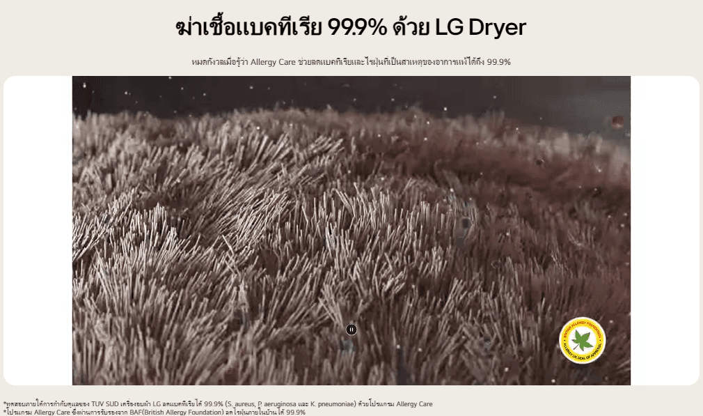 LG เครื่องอบผ้า รุ่น RV10VHP2B ระบบ DUAL Inverter Heat Pump ความจุ 10 กก. ควบคุมผ่าน WI-FI ช่วยถนอมผ้าและประหยัดพลังงานสูงสุด https://lnwchill.com
