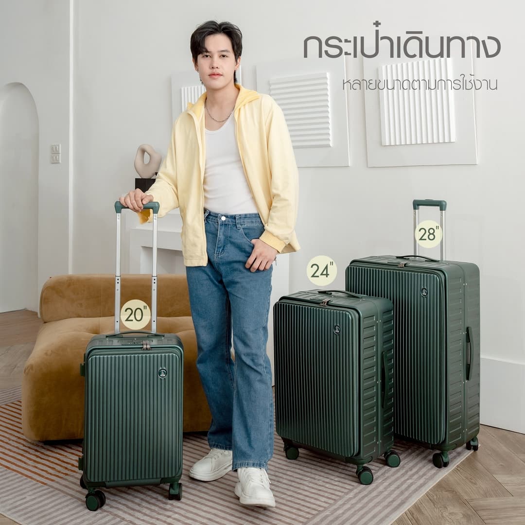 SUISSEWIN รุ่น CR90 กระเป๋าเดินทางเปิดหน้า PC 100% ระบบล็อค TSA ดีไซน์ทันสมัย หยิบของสะดวก คล่องตัวทุกการเดินทาง https://lnwchill.com