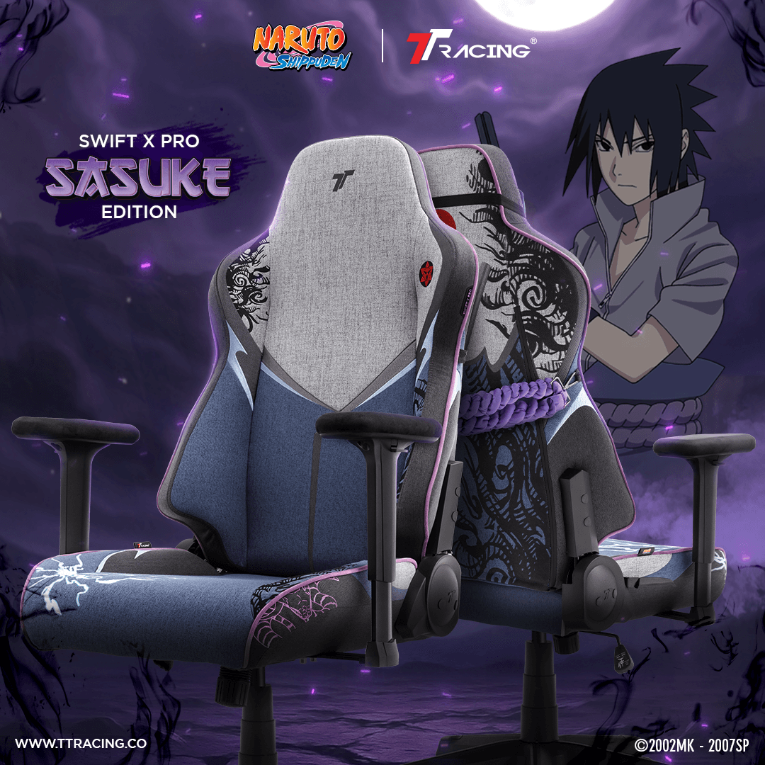 TTRacing Swift X Pro Sasuke Edition เก้าอี้เกมมิ่งดีไซน์พิเศษลิขสิทธิ์แท้ ปรับเอนได้ 135 องศา รองรับสรีระอย่างสมบูรณ์แบบ https://lnwchill.com