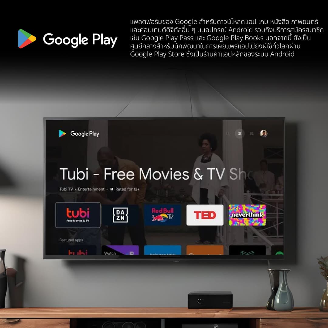 ACONATIC รุ่น 43HS701AN Google TV 43 นิ้ว Full HD LED ดีไซน์ไร้ขอบ Frameless พร้อมผู้ช่วยอัจฉริยะ Google Assistant และรับประกันนาน 3 ปี https://lnwchill.com