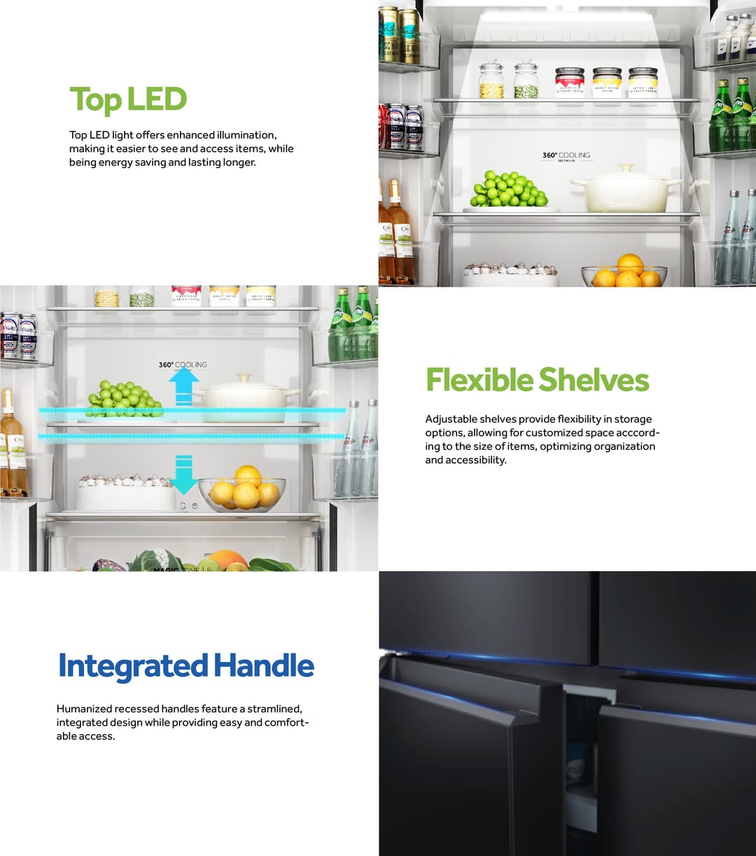 Haier EHRF417ONL ตู้เย็นมัลติดอร์ 14.5 คิว อินเวอร์เตอร์ สีเงิน Stellar Silver ระบบทำความเย็น 360 องศา และช่องแช่ปรับอุณหภูมิ Magic Zone https://lnwchill.com