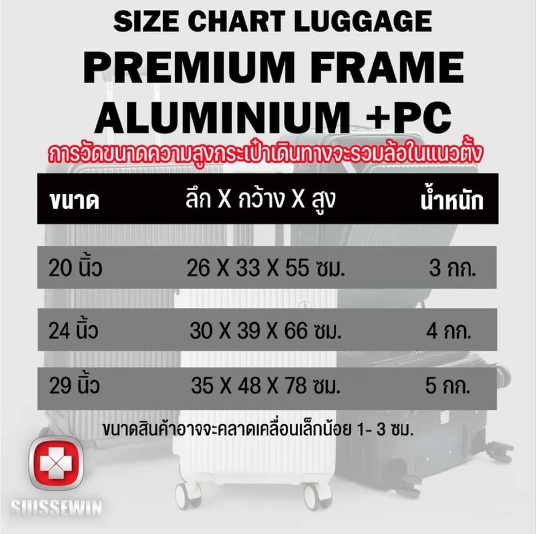SUISSEWIN รุ่น CR90 กระเป๋าเดินทางเปิดหน้า PC 100% ระบบล็อค TSA ดีไซน์ทันสมัย หยิบของสะดวก คล่องตัวทุกการเดินทาง https://lnwchill.com