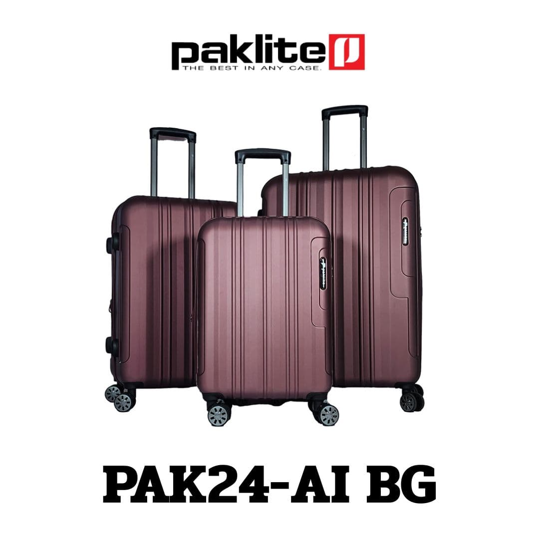 Pierre Cardin Paklite รุ่น PAK24-A1 กระเป๋าเดินทาง ABS 100% น้ำหนักเบาพิเศษ พร้อม TSA Lock และล้อคู่หมุน 360 องศา เพื่อทุกการเดินทางที่คล่องตัว https://lnwchill.com