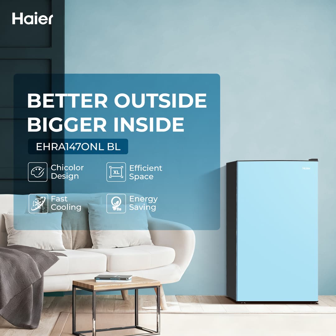 Haier รุ่น EHRA147ONL ตู้เย็น 1 ประตู 5.3 คิว Snow Freezer นวัตกรรมทำความเย็นปี 2024 https://lnwchill.com