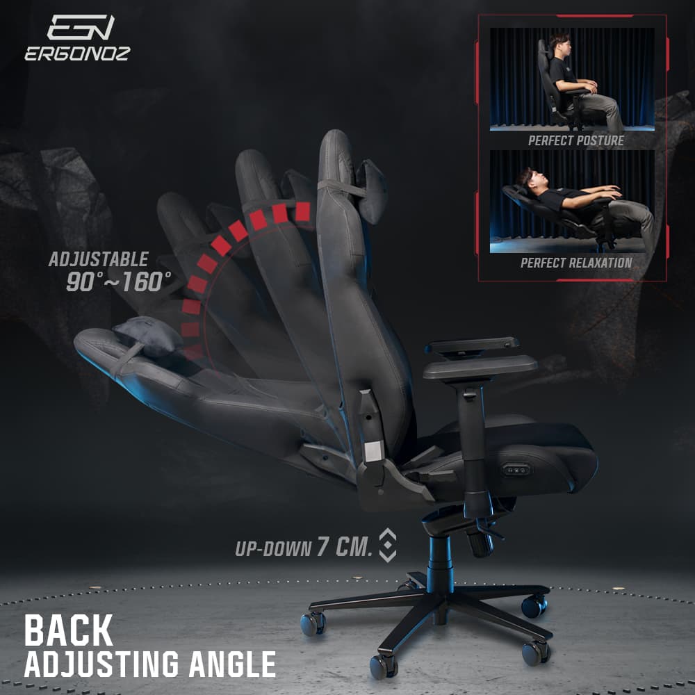 ERGONOZ รุ่น EGN-INTEGRA เก้าอี้เกมมิ่งพรีเมียม วัสดุผ้ากำมะหยี่และหนังไฮบริด รองรับน้ำหนัก 200 กก พร้อมระบบนวดและปรับอุณหภูมิอัจฉริยะเพื่อความสบายสูงสุดในการทำงานและเล่นเกม https://lnwchill.com