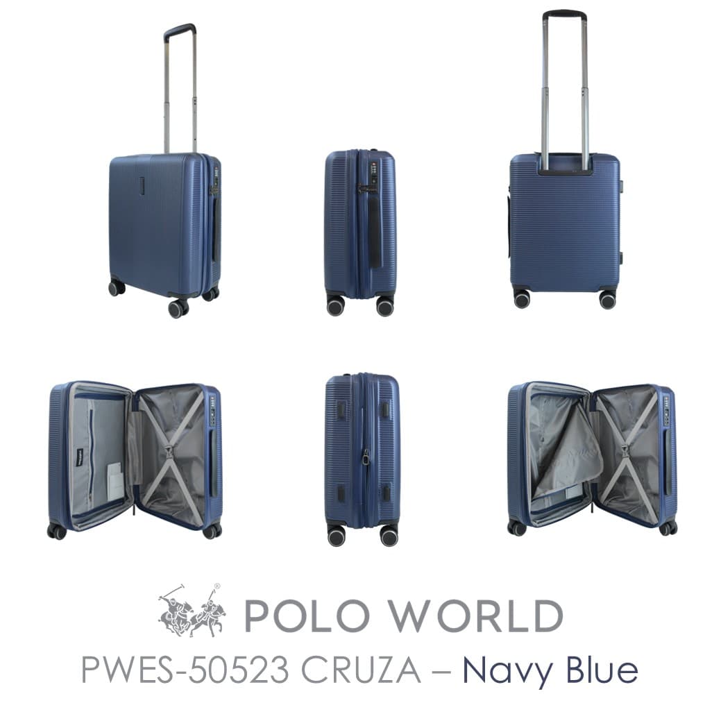 POLO WORLD รุ่น PWES-50523 CRUZA กระเป๋าเดินทาง ABS ดีไซน์สวยทนทาน ล้อลาก 360 องศา พร้อมระบบ TSA Lock https://lnwchill.com