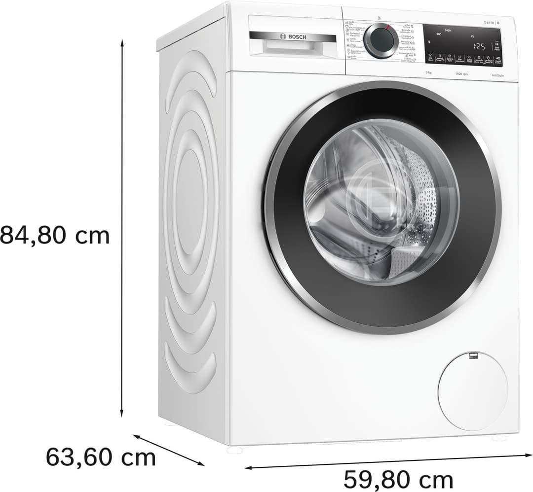 Bosch รุ่น WGG444E2TH เครื่องซักผ้าฝาหน้า Series 6 ขนาด 9 กก 1400 รอบ สีขาว มอเตอร์ EcoSilence Drive เงียบประหยัดพลังงาน ขจัดคราบฝังลึกอัตโนมัติ ถนอมผ้าลดรอยยับ https://lnwchill.com