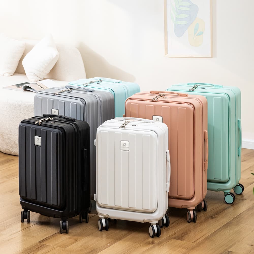 Deli รุ่น EH1054 กระเป๋าเดินทาง 20/24 นิ้ว วัสดุ ABS+PC แบบเฟรมซิป พร้อมที่วางแก้วและช่องชาร์จ USB เพื่อความสะดวกสบายสูงสุด https://lnwchill.com