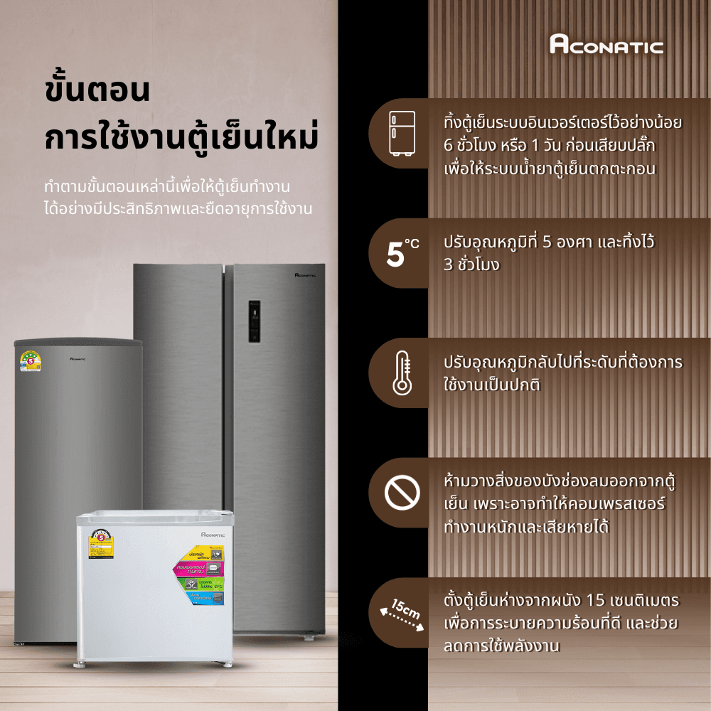 ACONATIC รุ่น AN-FR468 ตู้เย็นมินิบาร์ 1.7 คิว 50 ลิตร สีบรอนซ์เงิน เย็นเร็วประหยัดไฟเบอร์ 5 ขนาดกะทัดรัดเหมาะสำหรับหอพักและคอนโด https://lnwchill.com