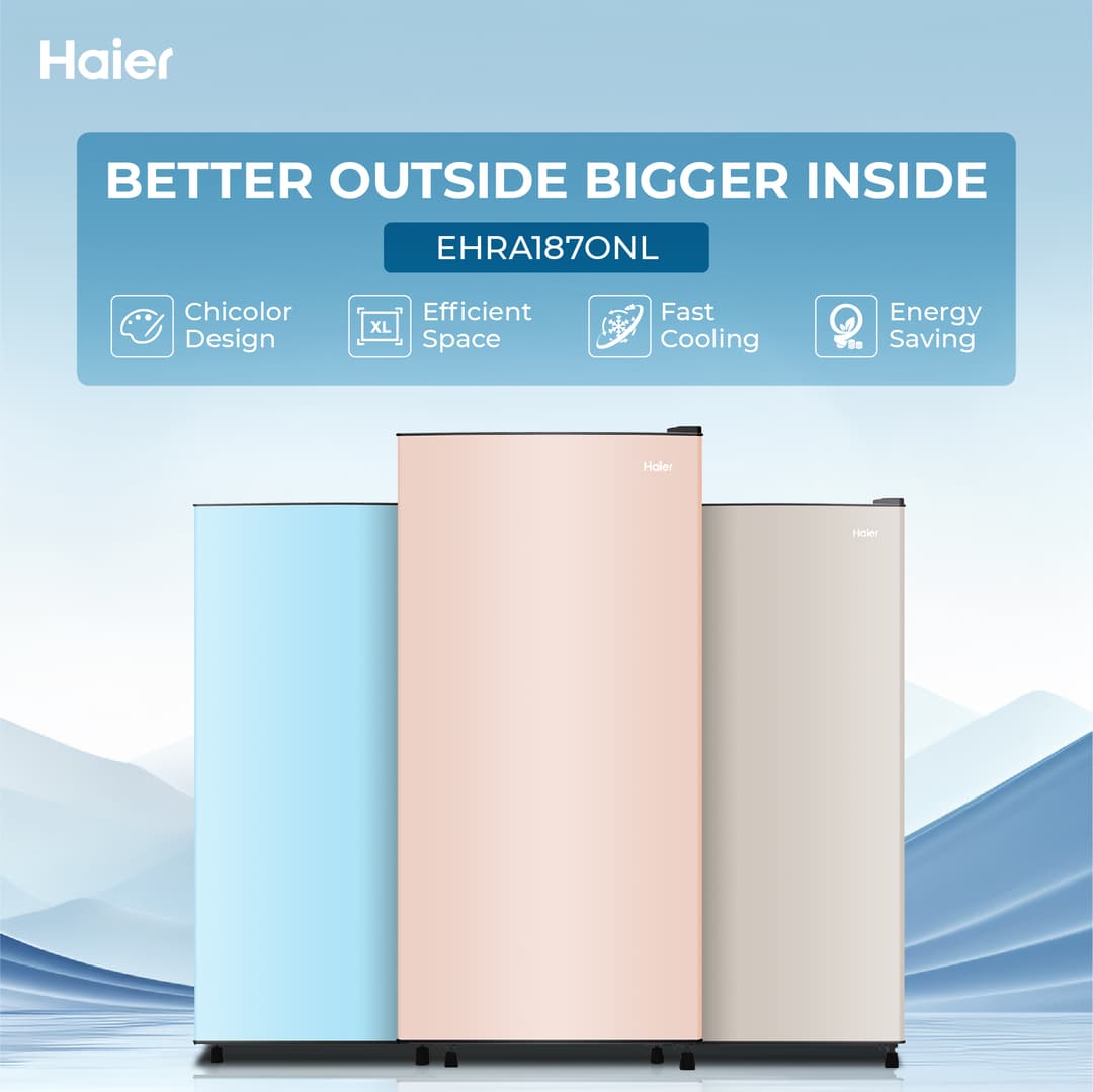Haier รุ่น EHRA187ONL-1 Series ตู้เย็น 1 ประตู ขนาด 6.6 คิว 187 ลิตร ระบบ Snow Freezer ทำเครื่องดื่มเกล็ดน้ำแข็งได้ทันใจ ดีไซน์ใหม่ 2024 https://lnwchill.com