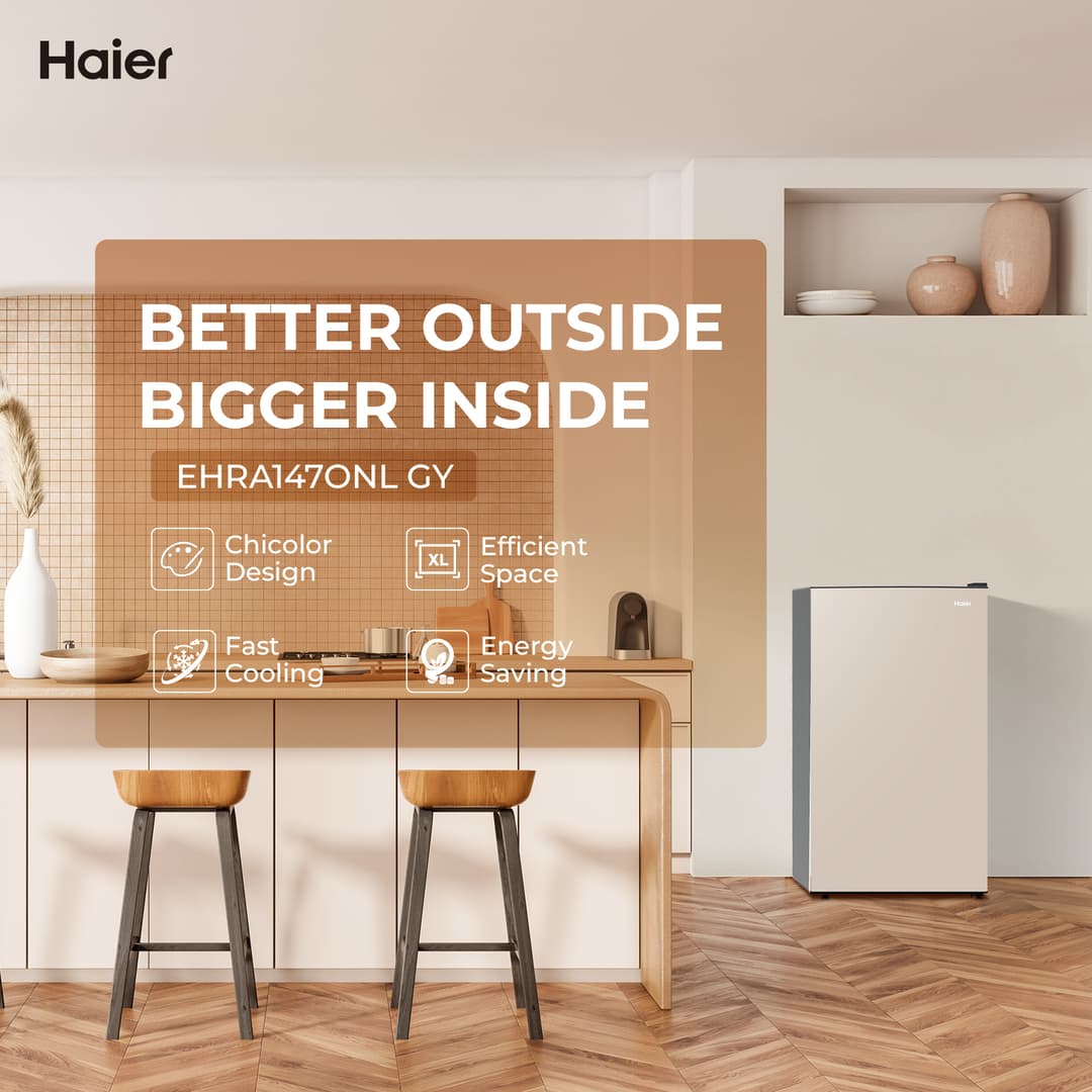 Haier รุ่น EHRA147ONL ตู้เย็น 1 ประตู 5.3 คิว Snow Freezer นวัตกรรมทำความเย็นปี 2024 https://lnwchill.com