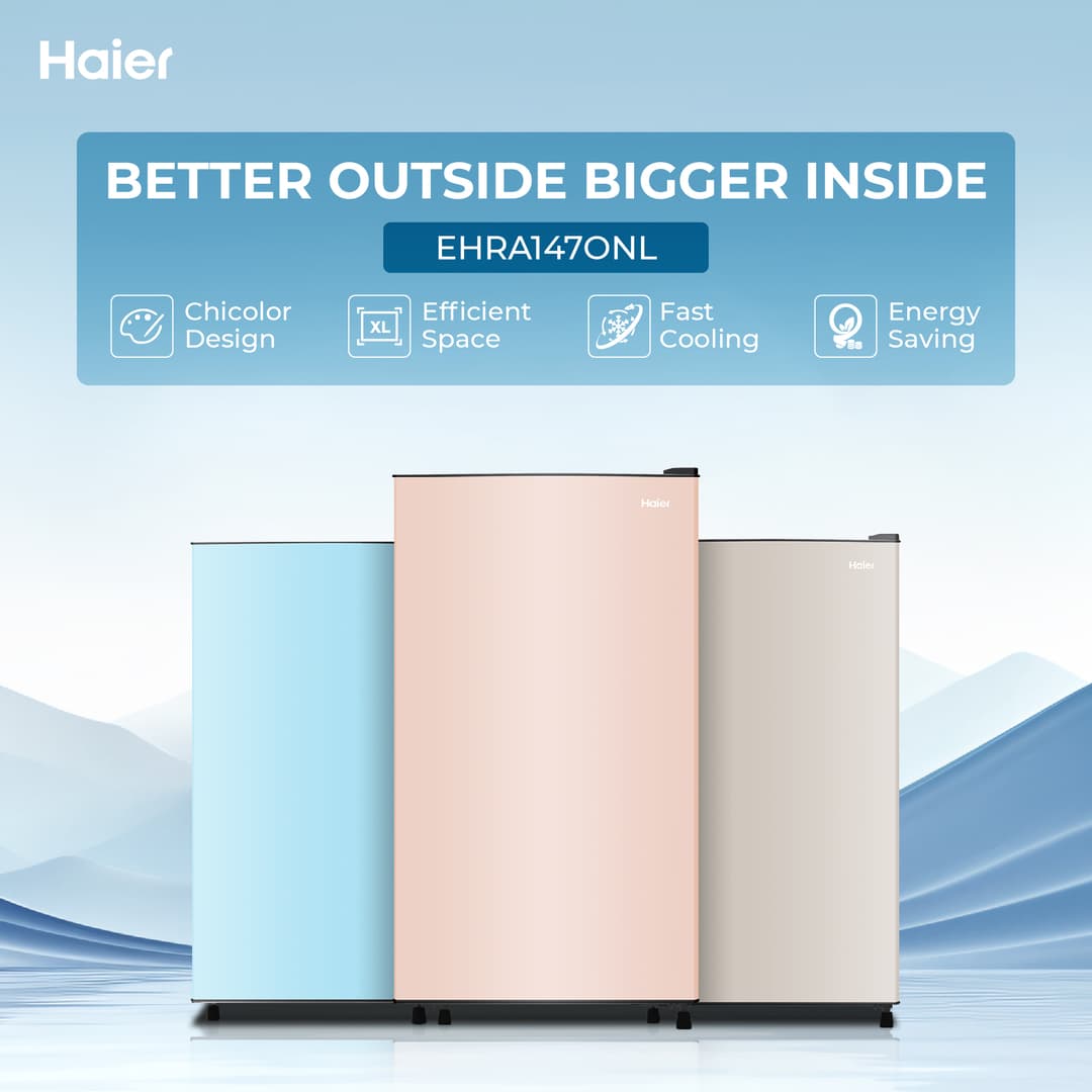 Haier รุ่น EHRA147ONL ตู้เย็น 1 ประตู 5.3 คิว Snow Freezer นวัตกรรมทำความเย็นปี 2024 https://lnwchill.com