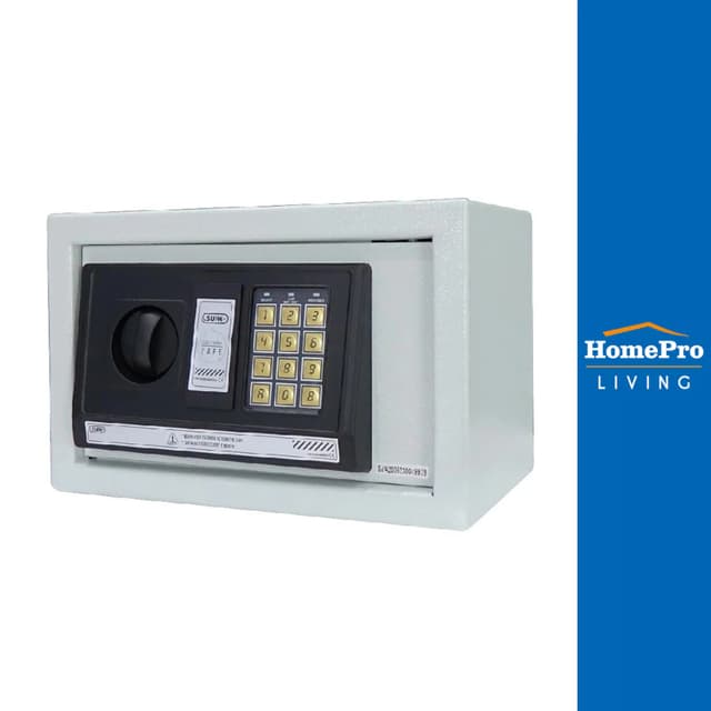 SURE รุ่น ES-700 ตู้เซฟอิเล็กทรอนิกส์ สีเทา W31XD20XH20 ซม. ระบบดิจิตอล ล็อกอัตโนมัติ ยึดติดผนังได้