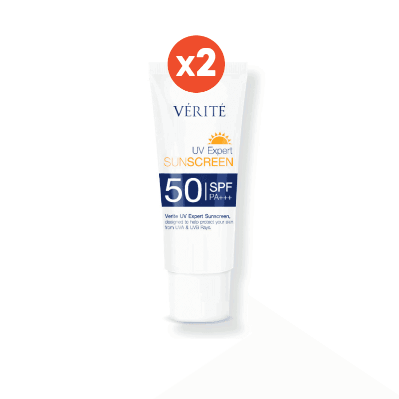 Verite [ 2 กล่อง ] UV Expert Sunscreen SPF 50 PA+++ 30 ml. กันแดด เอสพีเอฟ 50 พีเอ +++ 30 มล. ผิวแพ้ง่ายใช้ได้ https://lnwchill.com