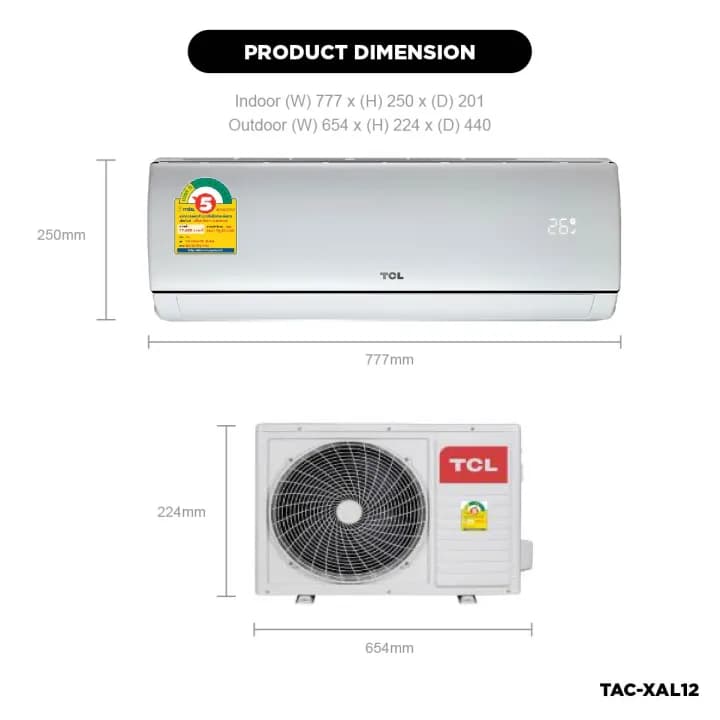 TCL TAC-XAL12CH แอร์ ขนาด 12,340 BTU ระบบ Inverter เครื่องปรับอากาศติดผนังรุ่น TAC-XAL12CH แอร์ เครื่องปรับอากาศ https://lnwchill.com