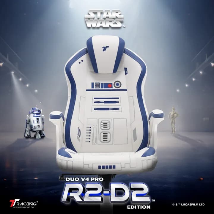 TTRacing Duo V4 Pro R2-D2 Edition Gaming Chair เก้าอี้สีขาว เก้าอี้เกมมิ่งเพื่อสุขภาพ Ergonomic E-Sport นุ่มสบาย ตามหลักสรีระศาสตร์ เก้าอี้เบาะ นุ่ม เกรดพรีเมี่ยม https://lnwchill.com