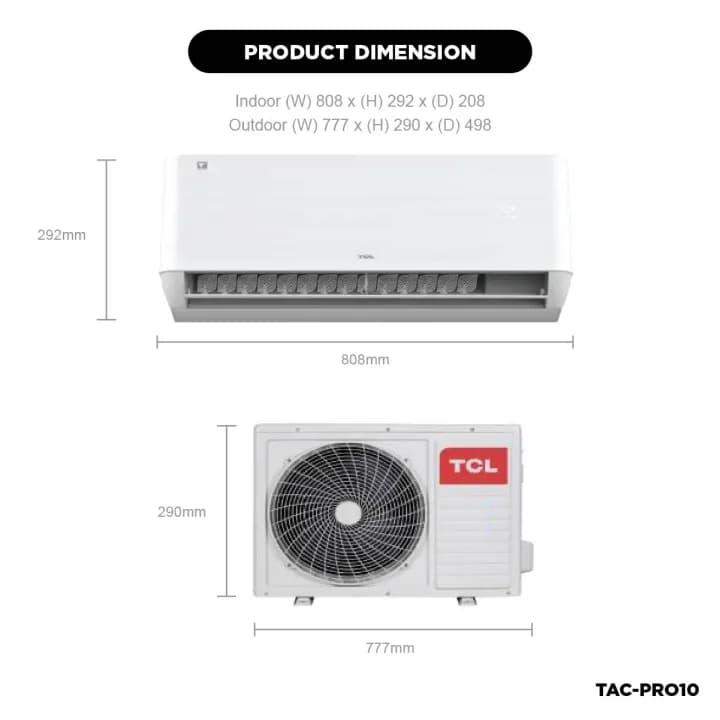 TCL T-PRO TAC-PROS25 แอร์ ขนาด 24,010 BTU ประหยัดไฟเบอร์ 5 แบบ 3 ดาว ระบบ AI Control Inverter เชื่อมต่อ WiFi แอร์ เครื่องปรับอากาศ https://lnwchill.com